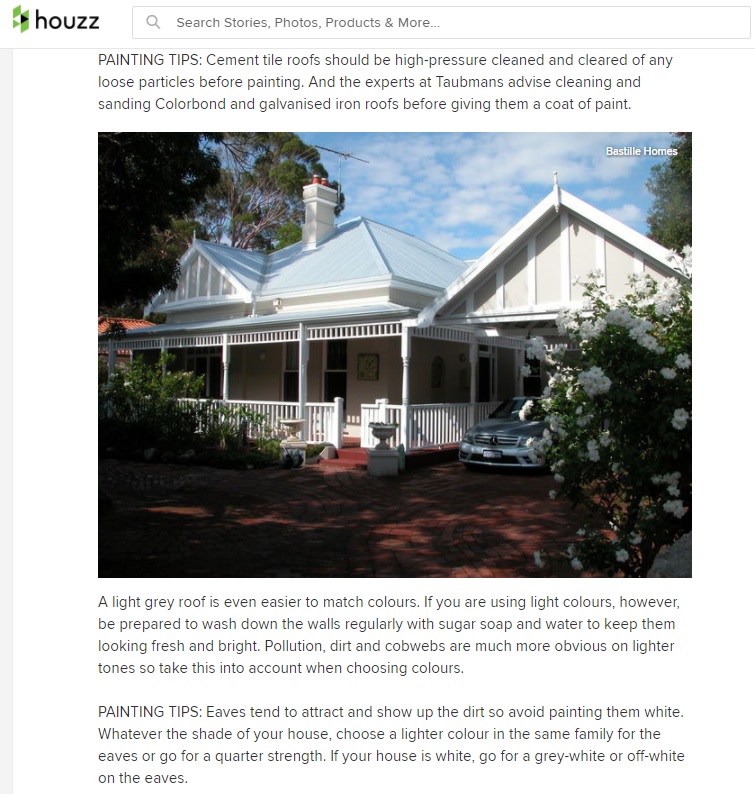 Paint Colour Tips for Colorbond Roofs - Houzz - No1 Roofing ...