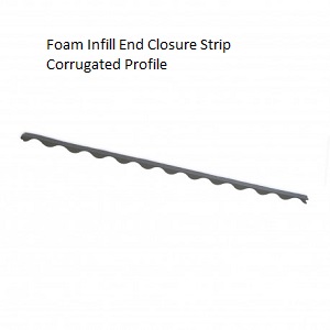 Foam Infill End Closure Strip Corrugated Profile