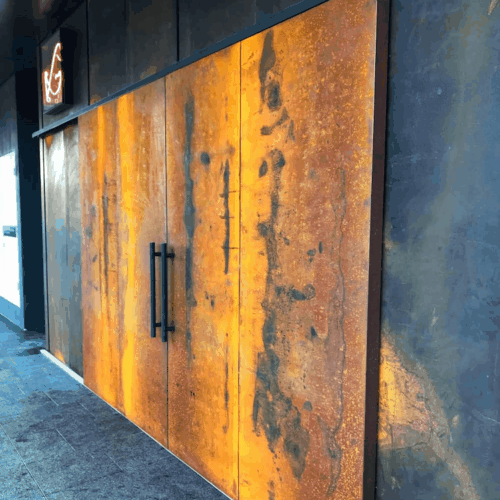 Expression™ Interlocking Panel Rustic Look Enrty Doors