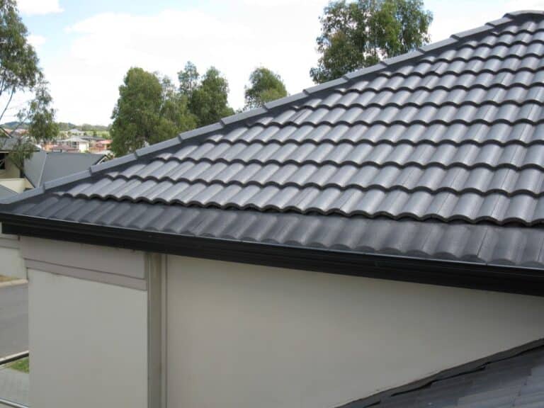 Karben Gutter Guard installation on tile roof after