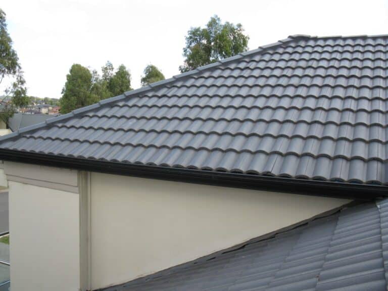Karben Gutter Guard installation on tile roof before