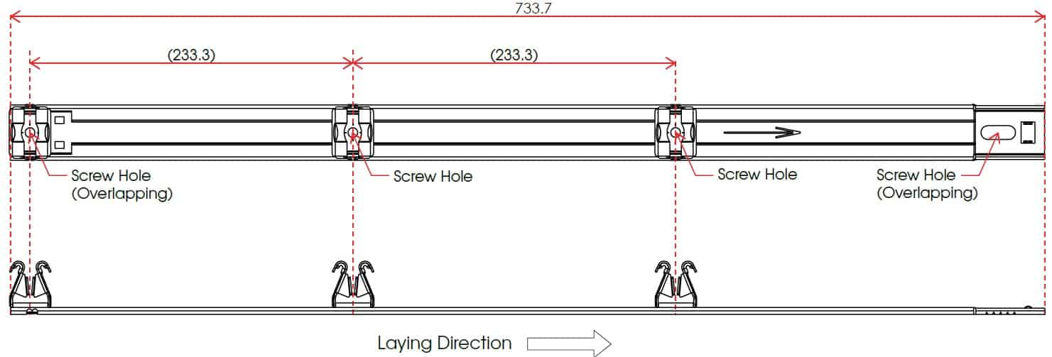 No.1 Quick-Dek700™ - Clip Dimensions