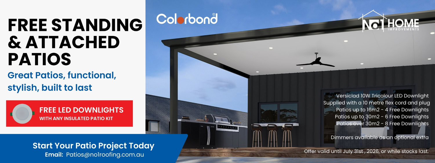 Free Standing & Attached Patios - Free LED Downlights